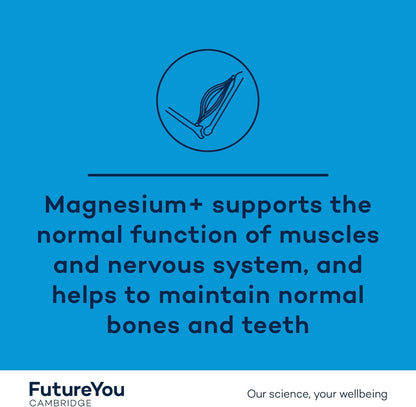 Magnesium+ 575mg Supplement – 28 High Strength Capsules – Magnesium Lactate & Vitamin B6 Health Supplements to Reduce Tiredness & Support Bone Health – Supplements by FutureYou Cambridge