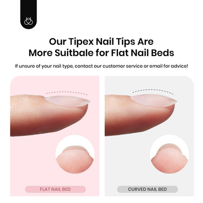 Beetles Tipex Instant Apex Nail Tips Halloween Nails, Stiletto Medium, 192pcs 16 Sizes, Pre-Building Pre-Etched Strong Thicker Strong Acrylic Tips