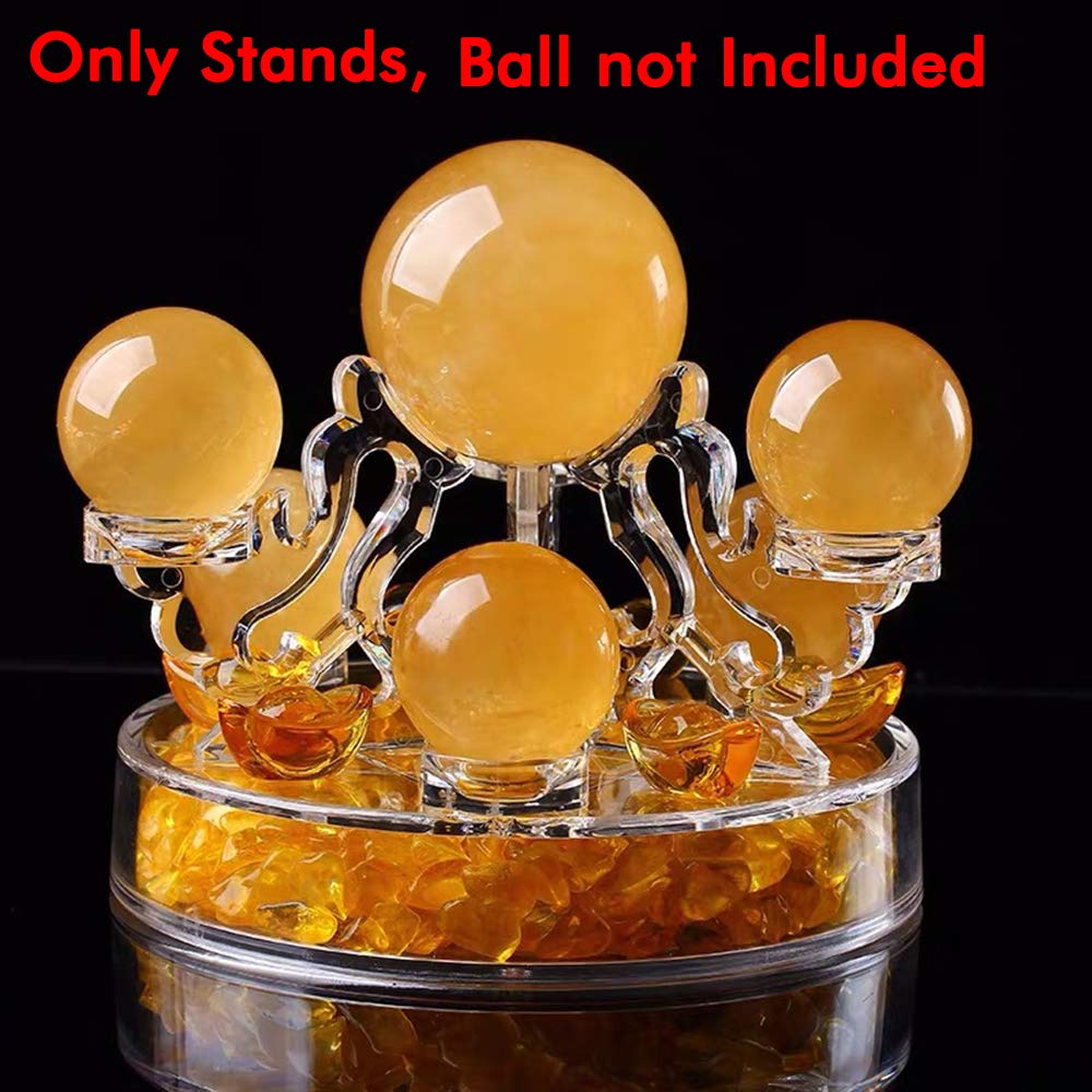 NEBAISEN Acrylic Crystal Ball Base Display Stand Transparent Glass Sphere Ball Holder Stand for 7 Pieces Balls Desktop Ornament