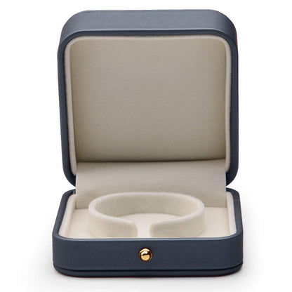 Oirlv Premium Leather Bracelet Bangle Box Steel-blue Jewelry Gift Case Velvet Interior Bracelet Storage Holder