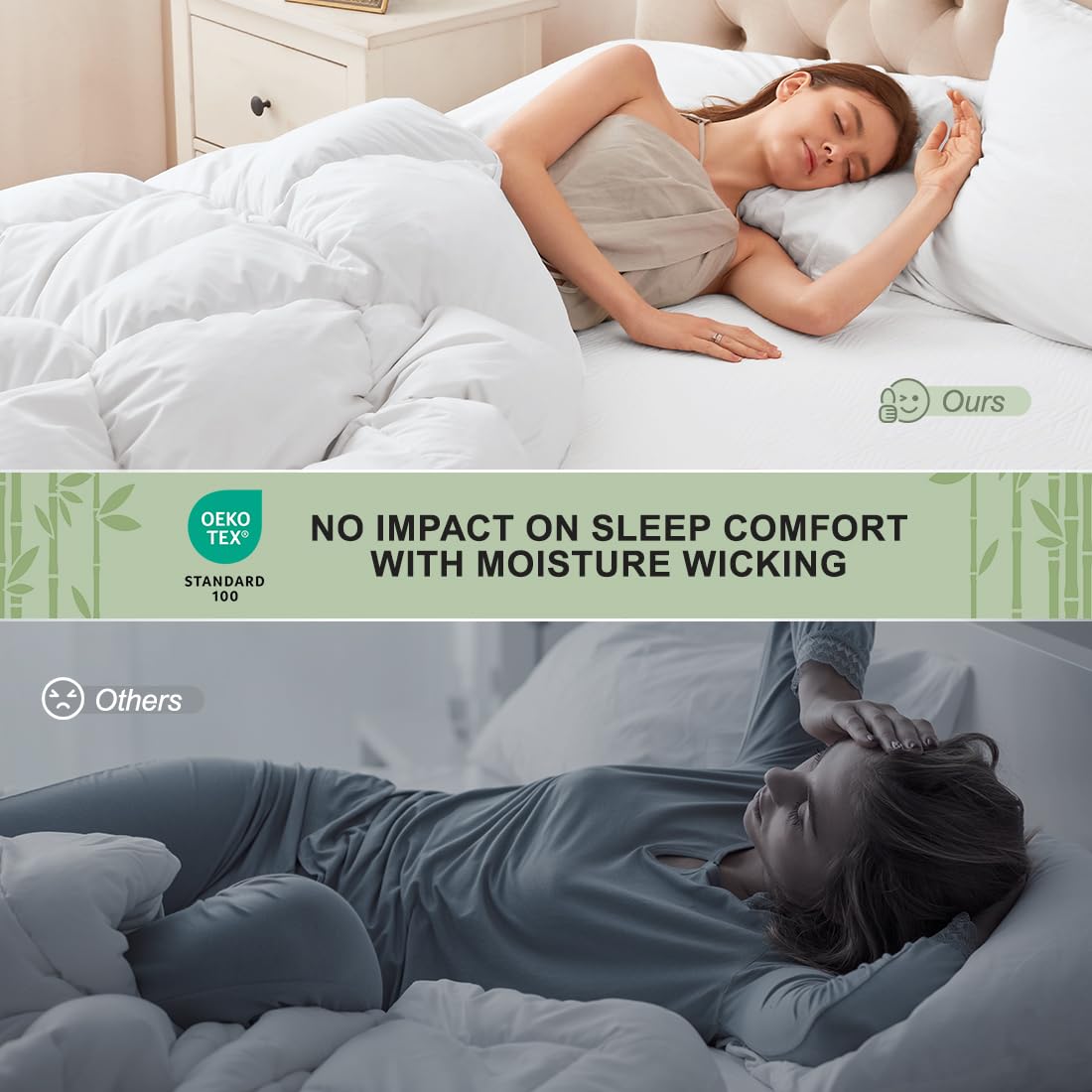Premium Jacquard 100% Waterproof Twin Mattress Protector, Noiseless, Anti - Slip, Breathable Bed Cover, Rayon from Bambo, Quilted, Mattress Pad Sheet, Deep Pocket 8"-21"