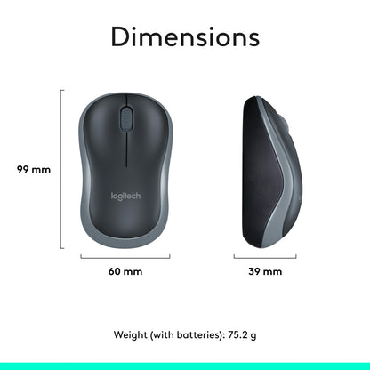 Logitech MK270 Wireless Keyboard and Mouse Combo for Windows, 2.4 GHz Wireless, Compact Mouse, 8 Multimedia and Shortcut Keys, 2-Year Battery Life, for PC, Laptop, QWERTY UK English Layout - Black