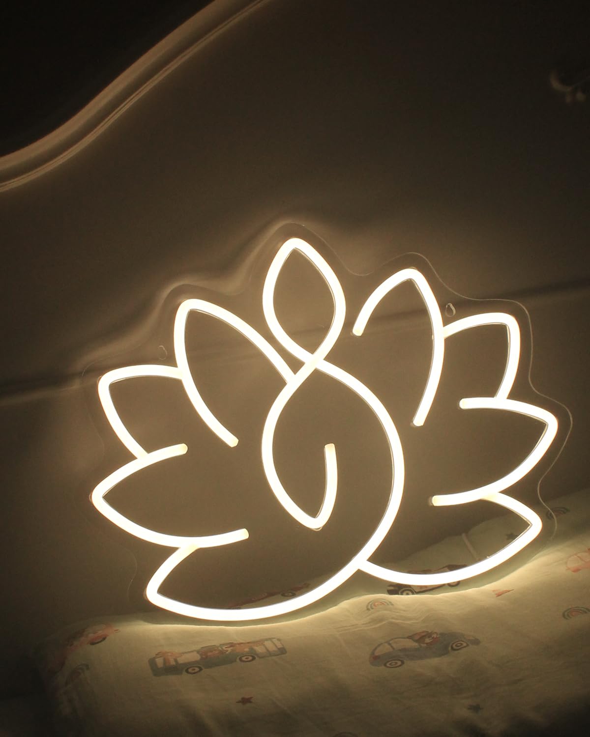 Lotus Meditation Neon Sign - Warm Glow Yoga Room Decor, Zen Wall Art for Home & Spiritual Space，Light Up Wall Art for Home or Yoga Studio,12 * 15.3 inch