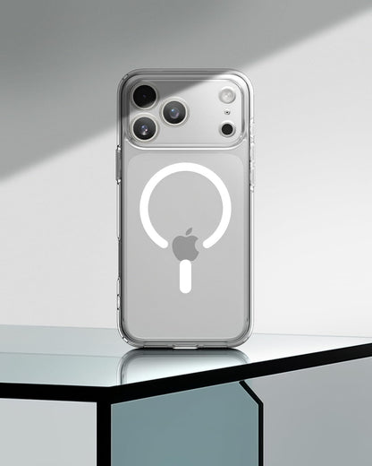 Spigen Ultra Hybrid MagFit Case for iPhone 17 Pro Max (2025), Compatible with MagSafe Accessories [Anti-Yellowing] [Dura Clear] [Military-Grade Drop Protection] - Clear White