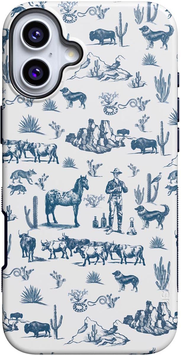 Casely iPhone 16 Case | Nantucket Cottage | Blue Hydrangea | Compatible with MagSafe | Bold Protective Design