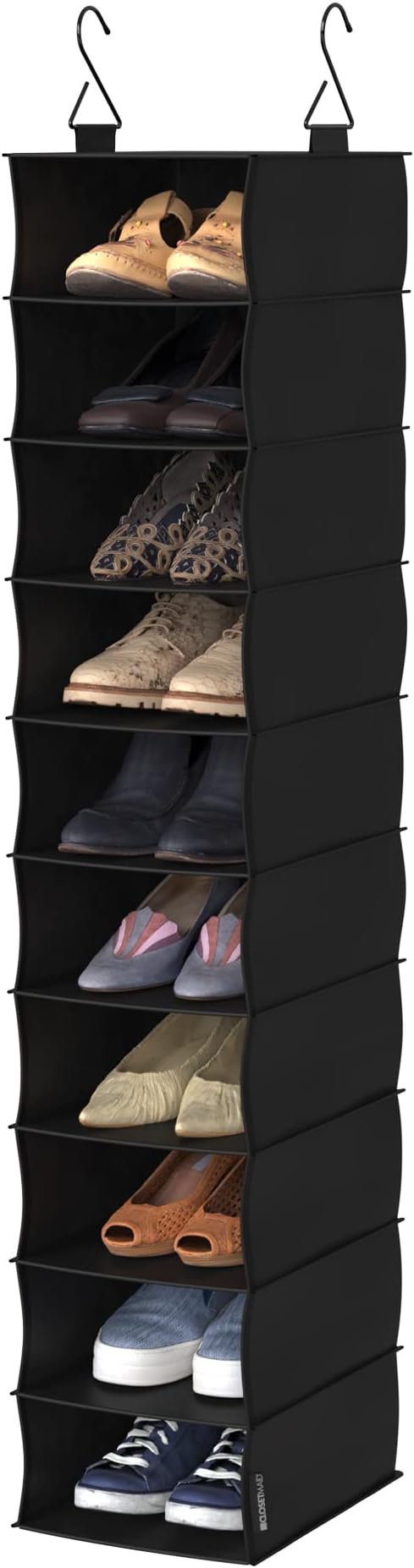 ClosetMaid 20502 10-Shelf Fabric Hanging Closet Organizer