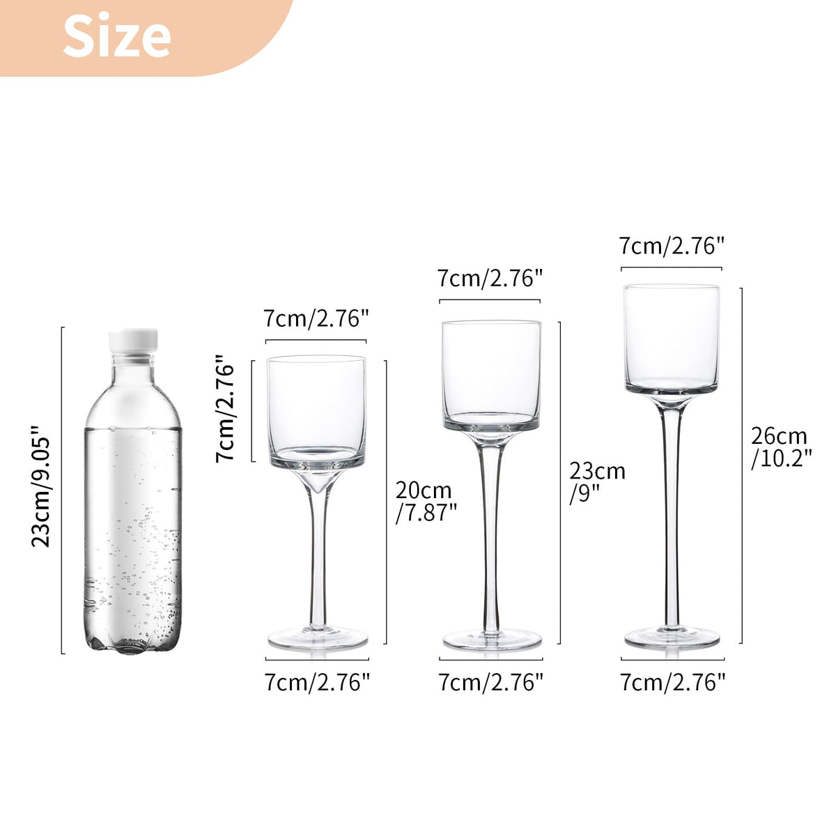 NUPTIO Tealight Candle Holders Glass: Set of 3 Long Stemmed Candle Stands for Dinner Table Centerpiece - Monet Candleholders Pillar Floating Candles