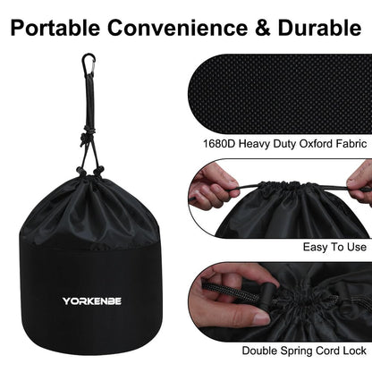 Yorkenbe Camping Cookware Mess Kit Bag, High Capacity Camping Tableware Storage Bag, Drawstring Heavy Duty Water Resistant Cookware Organizer for BBQ Outdoor Cooking Essentials (2)