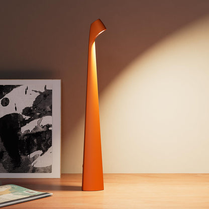 HAPYGI Portable Cordless LED Desk Lamp, Rechargeable Wireless Table Lamp, 3-Level Brightness, Patio & Bedside Night Light, Dining Room Ambient Reading Light (Orange)