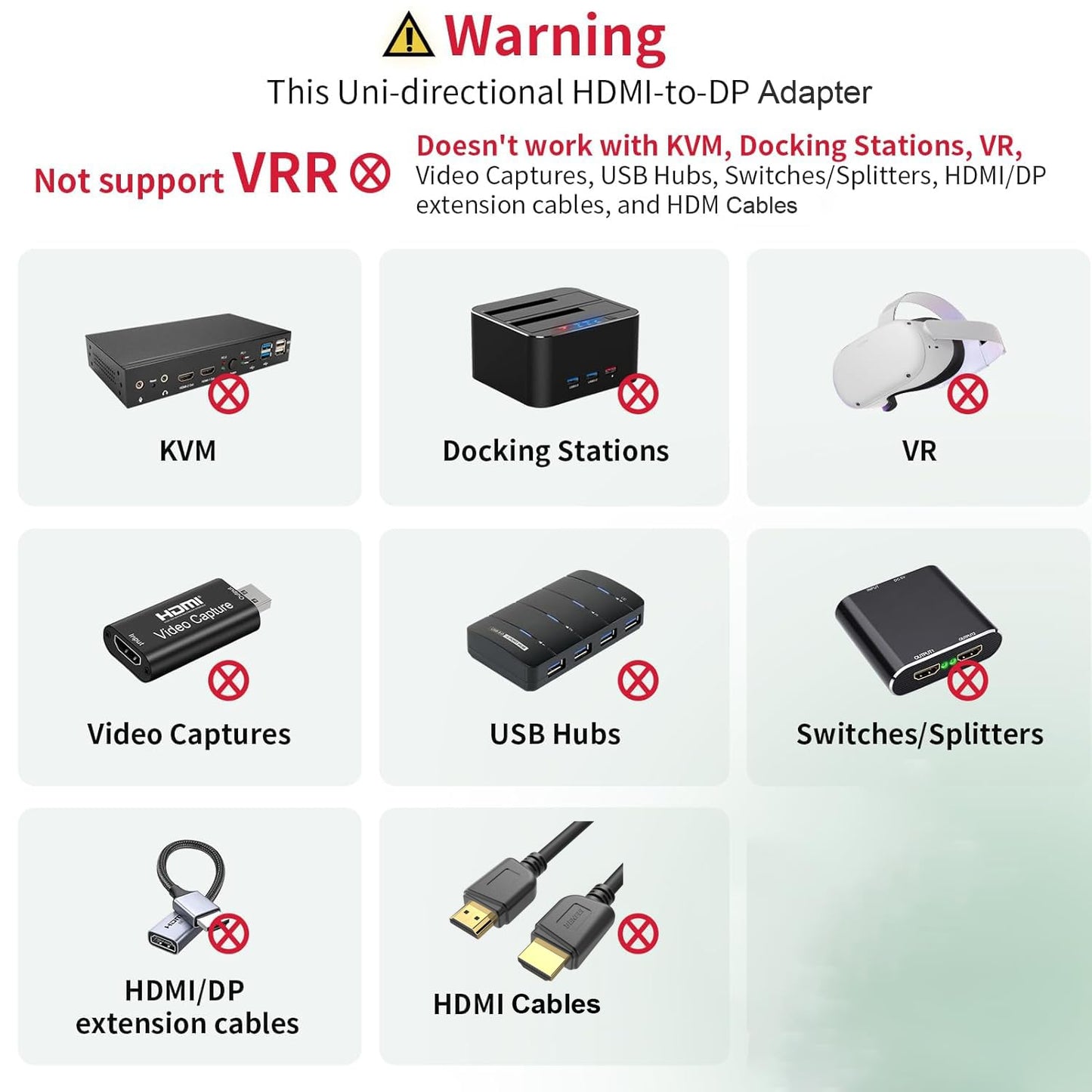 BENFEI HDMI to DisplayPort Adapter, HDMI Source Device Laptop/PC/Game host to DisplayPort Monitor/TV Adapter 4K 60Hz Compatible with Laptop, XBox 360 One, PS4 PS3 and more