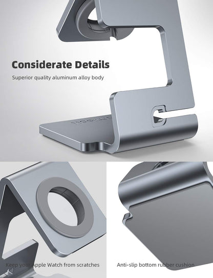 Lamicall Stand Suit for Apple Watch, Charging Stand : Desk Watch Stand Holder Charging Dock Station, Gift Compatible with Apple Watch Series SE 11/10/9/8/7/6/5/4/3/2/1, 44mm/42mm/40mm/38mm - Gary