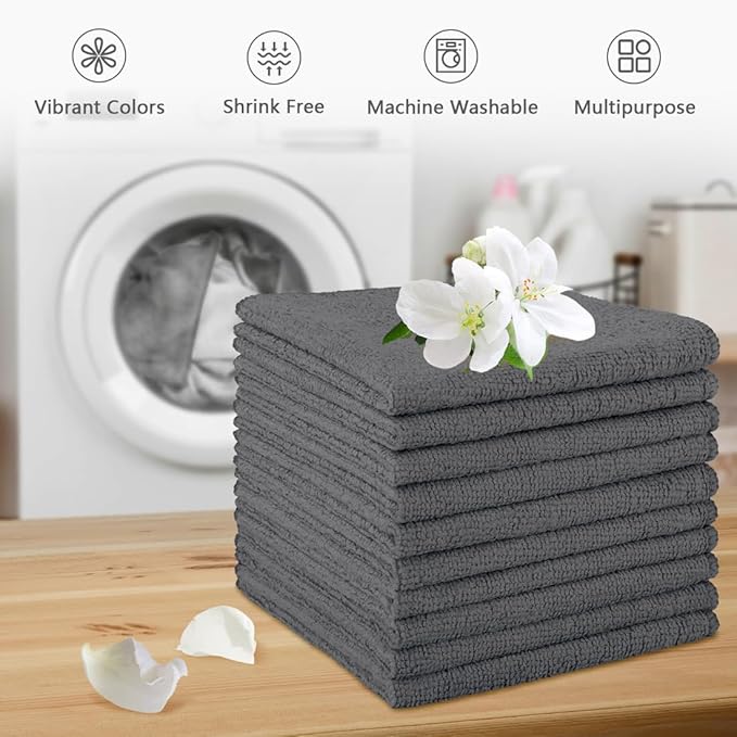 Orighty Washcloths, 20 Pack Microfiber Face Towels, Highly Absorbent and Soft