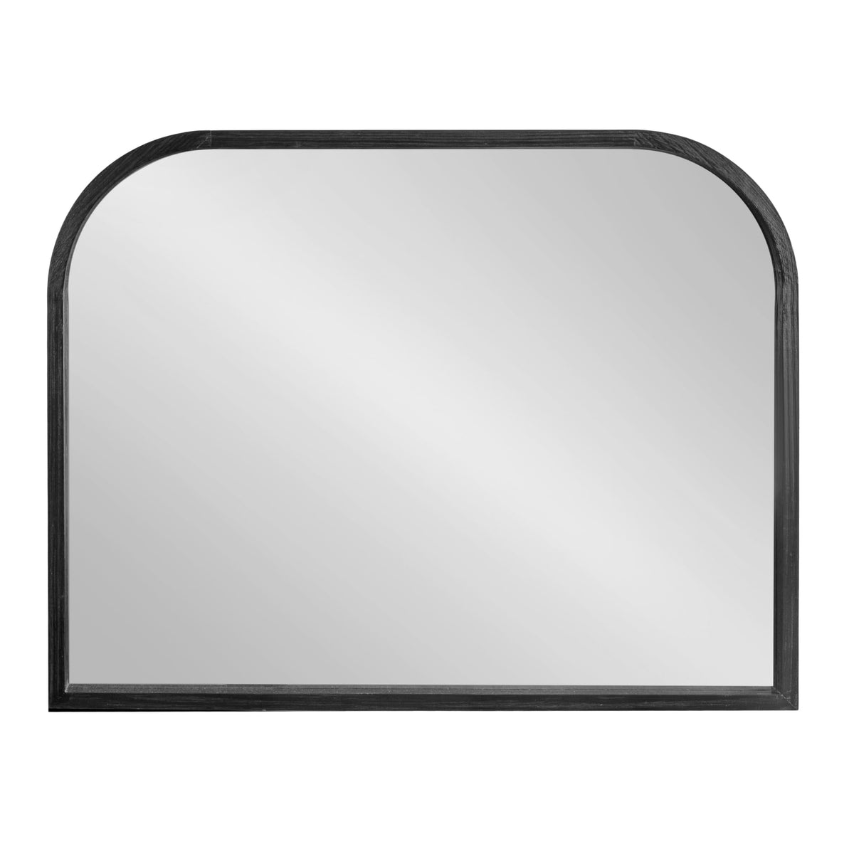 Kate and Laurel Occonor Modern Wooden Arched Mirror, 36 x 28, Black, Transitional Arch Wall Mirror with Geometric Shape for Use as Bathroom Mirror for Vanity or Fireplace Mantel Mirror