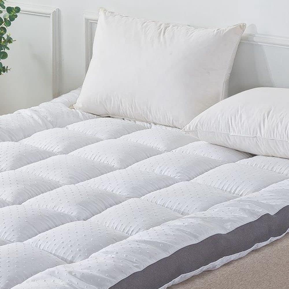 BEIVIG Mattress Topper Twin Mattress Pad Protector - Quality Plush Luxury Down Alternative Pillow Top - Extra Thick Mattress Cover(Twin Size), White