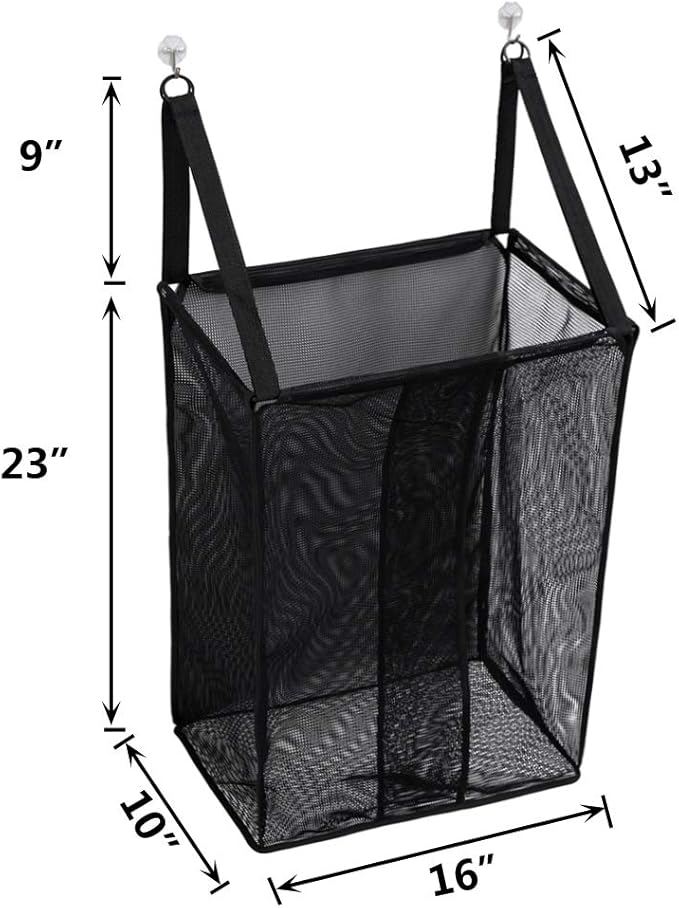 ALYER Wall Hanging Mesh Laundry Hamper, Poolside Toy Storage Baskets