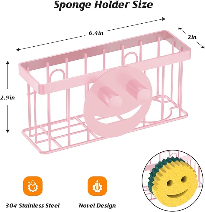 Sponge Holder Smiley Face, Sink Caddy, Sink Organizer
