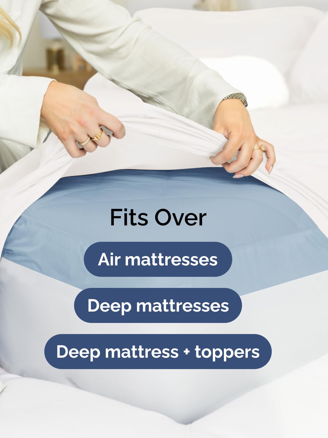 Extra Deep King Sheet Set - 6 Piece Breathable and Cooling Sheets - Hotel Luxury Bedding for Women, Men, Kids & Teens - Easy & Secure Fit - Soft and Wrinkle Free - Extra Deep Pockets - Antique White