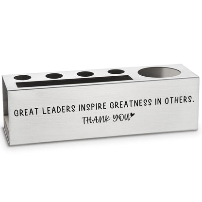 vizuzi Leadership Gifts for Women, Men, Leader Pencil Holder, Leader Appreciation Thank You Gifts, Team Women Leader Boss Day Birthday Gifts Office Cubicle Desk Pencil Holders & Pen Holders Zgg10
