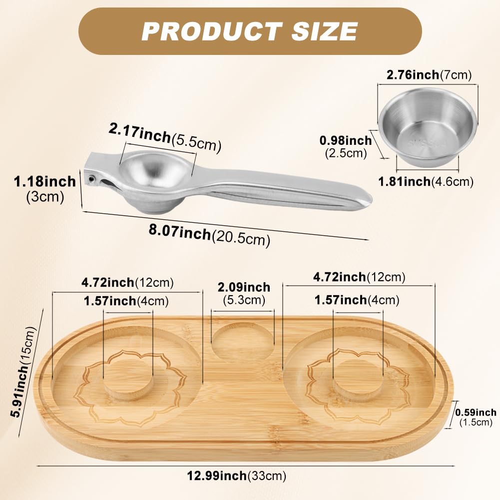 Margarita Salt Rimmer Set With Stainless Steel Bowl and Citrus Juicer,Salt and Sugar Rimmer-Tray for Drink,Bar Glass-Rimmer for Margarita Rim, Cocktail-Rimmer for Bar Tool