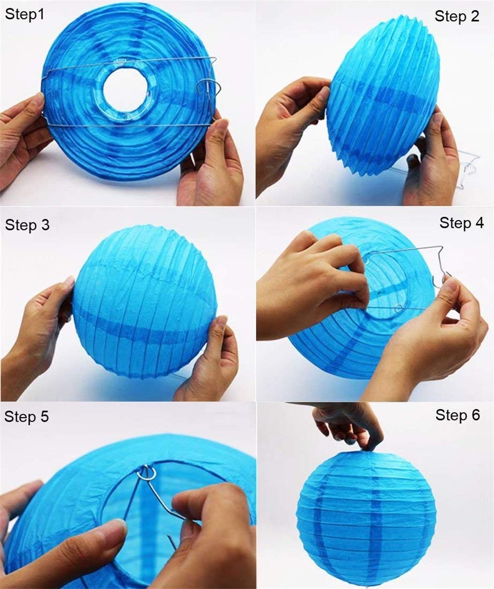 Time to Sparkle Tissue Paper Round Lanterns LampShade Lamp Shade Wedding Birthday Party Decoration | White, 30"(75cm) |