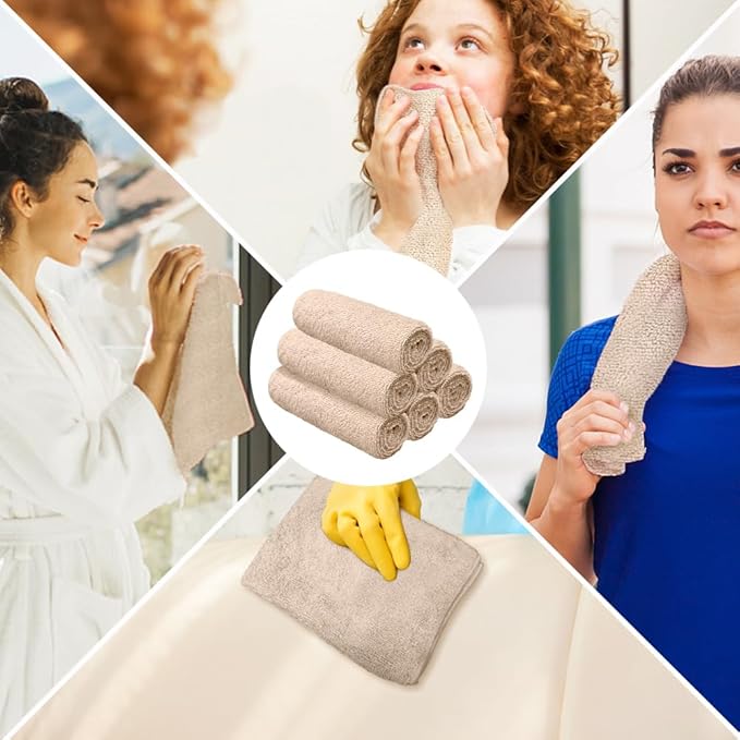 Orighty 6 Pack Brown Hand Towels