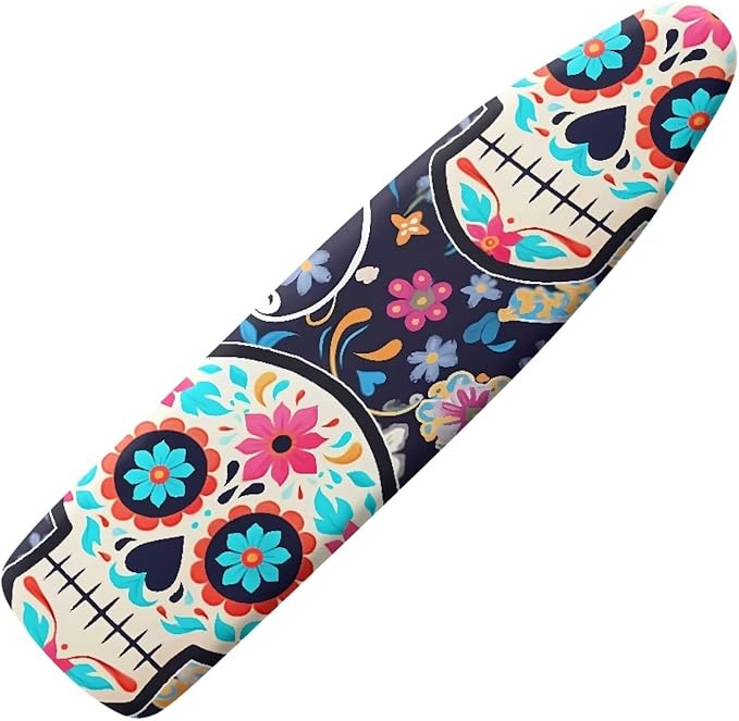 Tribe Floral Skull Ironing Board Cover 15x54 Inch Standard Mexican Skeleton