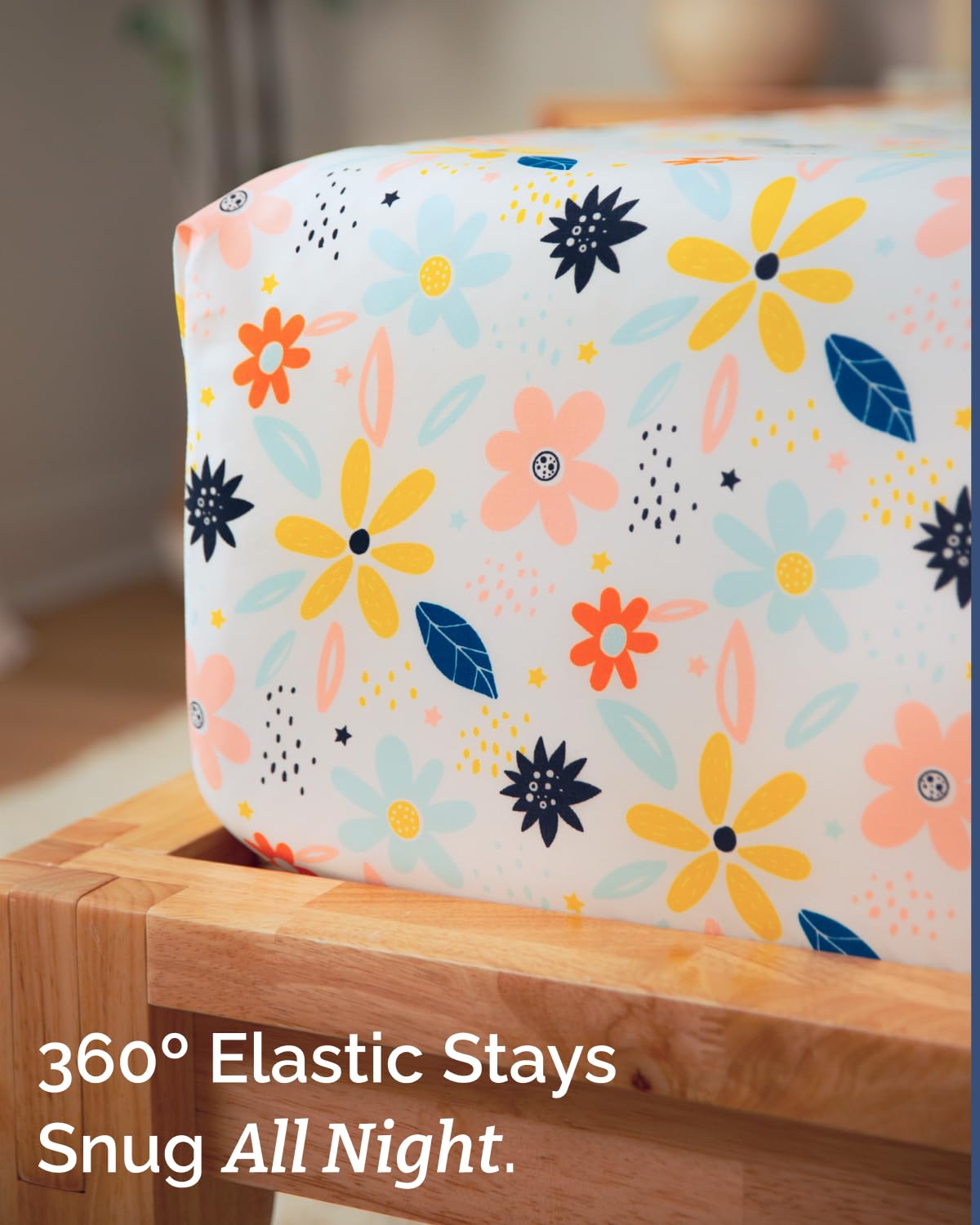 Floral Sheets - Flower Print Bed Sheet Set - 1 Flat, 1 Fitted & 1 Pillowcase w/ Deep Pockets - Comfy, Cozy, Wrinkle & Fade Free - Boho Botanical Bedding - Soft, Breathable & Cooling - Twin Size Set