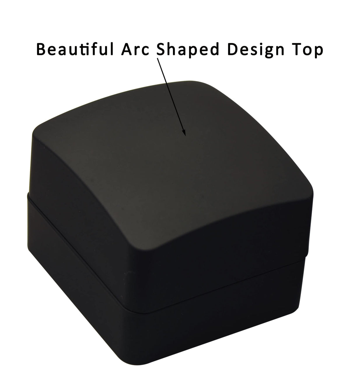 LAODA LED Earring Jewelry Gift Box for Wedding, Proposal, Birthday...Luxury LED Diamond Stud Earring Jewelry Gift Box with Light for Women for Men (Black Earring Box)
