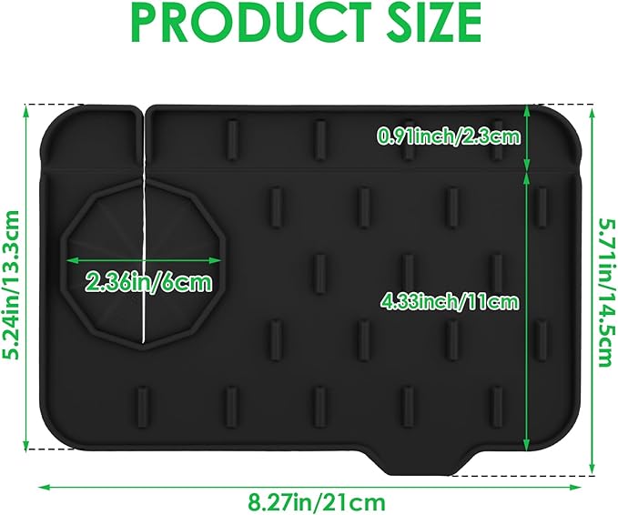 Sink Faucet Splash Guard Mat Silicone Soap Dish Pad Faucet Handle Drip Catch