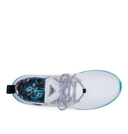 Columbia Men's Tamiami PFG Boat Shoe, White/Ocean Blue, 10