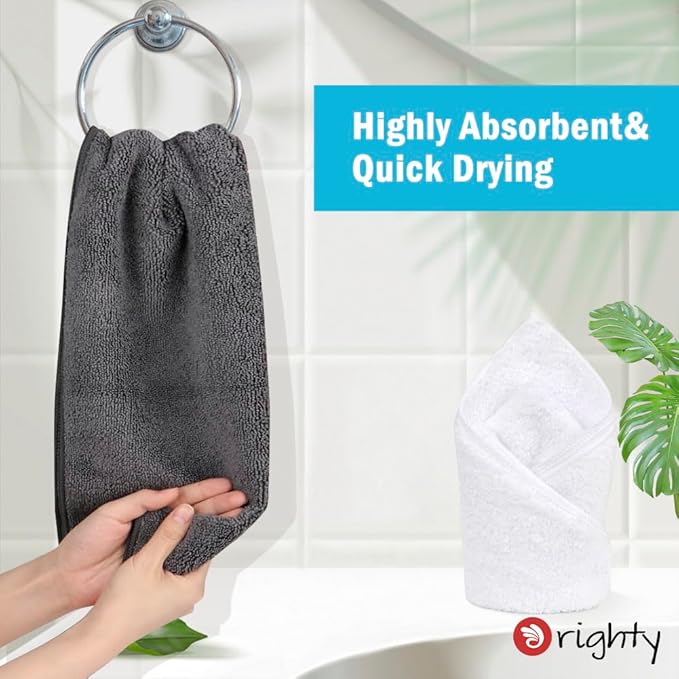 Orighty 6-Pack Grey Hand Towels