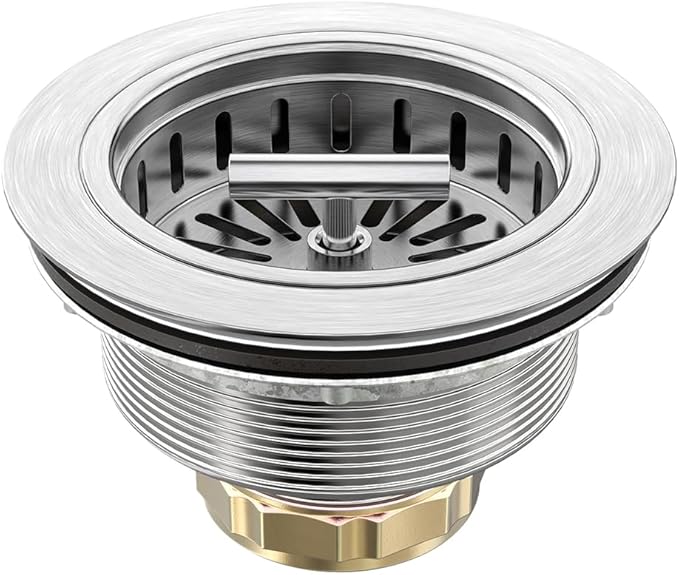 KONE Kitchen Sink Drain Sink Strainer 3-1/2 Inch Drain Assembly Kit Replacement
