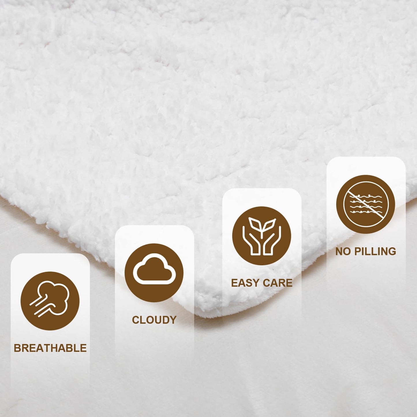 Newwiee 2 Pack 60 x 80'' Sherpa Fleece Throw Blanket Sherpa Plush Blanket Soft Fluffy Thick Flannel Throw Blankets Twin Size Winter Warm Blankets for Bed Sofa Couch(Beige)