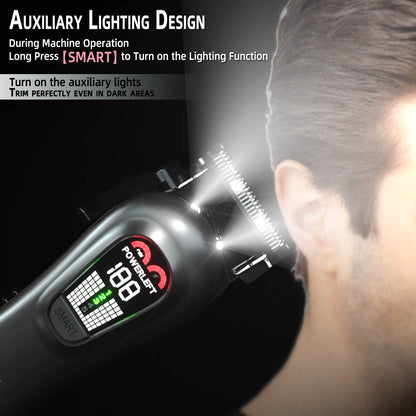 Hair Clippers for Men Professional Clippers for Men Cordless&Corded Barber Clippers for Hair Cutting & Grooming. Rechargeable Hair Trimmer Kit for Household (Red)