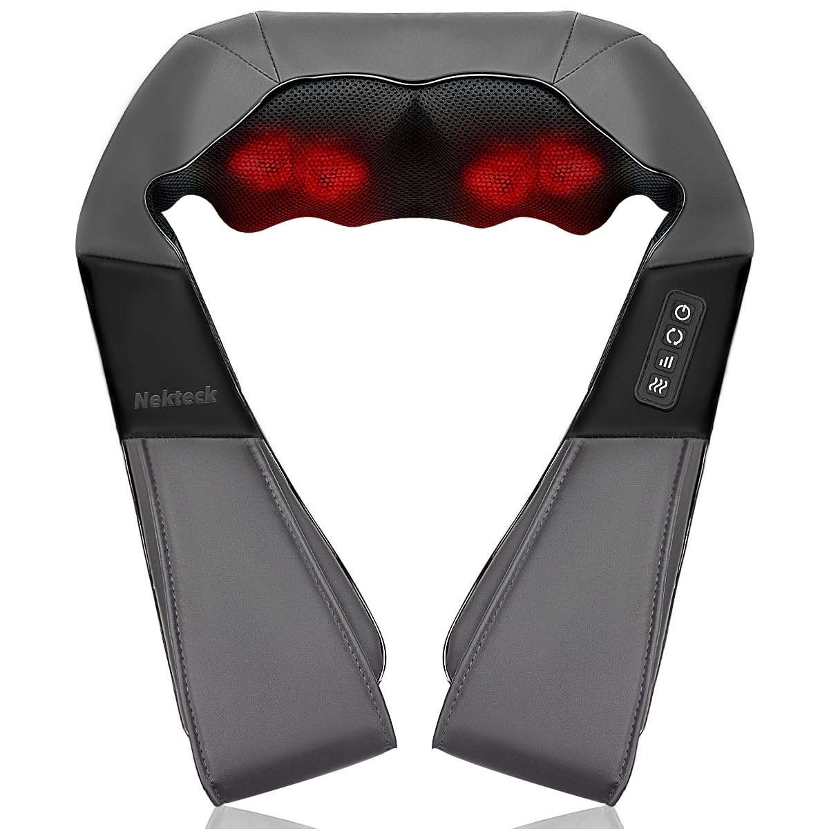 Shiatsu Neck and Back Massager with Soothing Heat, Electric Deep Tissue 3D Kneading Massage for Shoulder, Leg, Body Muscle Pain Relief, Home, Office, and Car FSA HSA Eligible