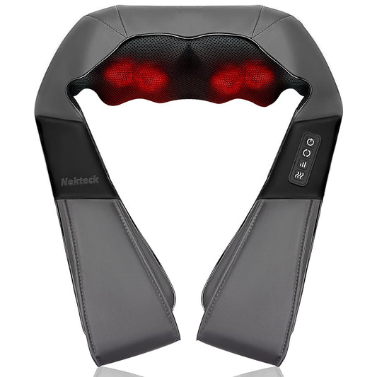 Shiatsu Neck and Back Massager with Soothing Heat, Electric Deep Tissue 3D Kneading Massage for Shoulder, Leg, Body Muscle Pain Relief, Home, Office, and Car FSA HSA Eligible