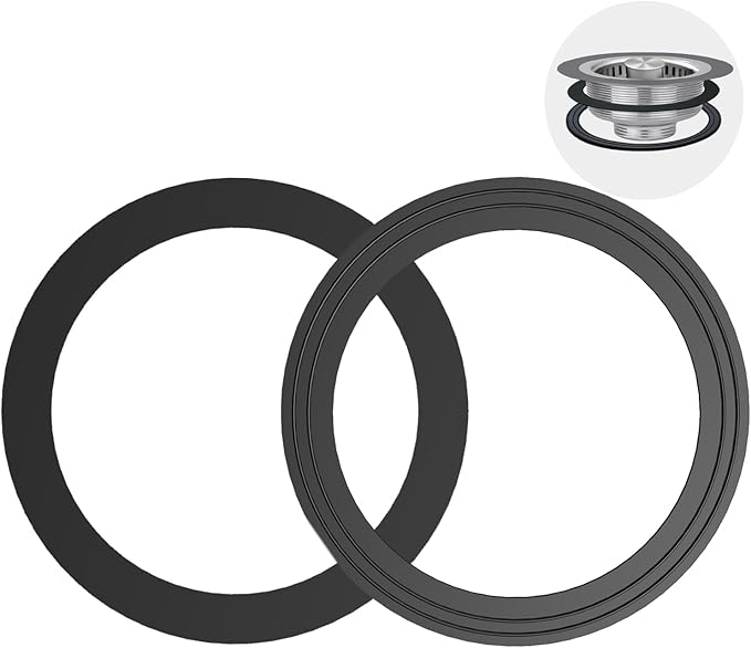 RQYEKDO 2PC Kitchen Sink Strainer Gasket Seal Rings， Fits Standard 3-1/2 inch