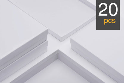 MESHA 8x5.5x1.25 20 Cotton Filled White Jewelry Gift Boxes, Kraft Cardboard Jewelry Boxes, JewelryBox for Small Business & Wearable Nails Enhancement