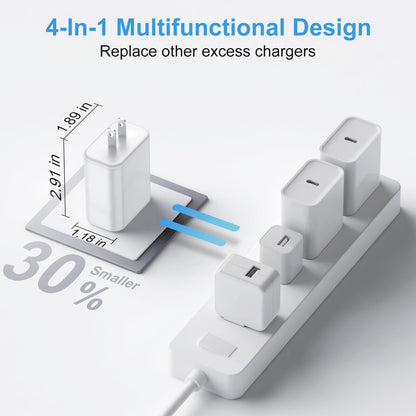 USB C Charger Block,40W USB C Charger Cube,3 Pack Type C Chargers Block,Fast Charging Plug Dual Port PD+QC Charging Cube for iPhone 16 15 14 13 12 11 Pro Max XS,iPad, Samsung Phone,Tablet