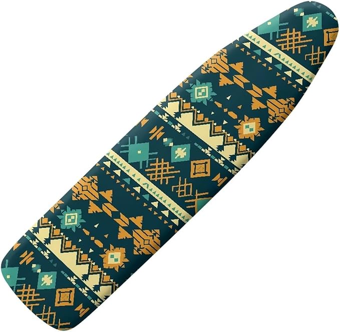 Ethnic Geometric Rhombus Ironing Board Cover, Abstract Tribal Stripes Stretchy