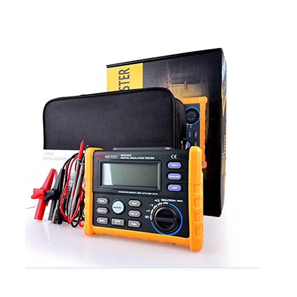 MS5205 Digital Insulation Tester Resistance Meter Multimeter Megohmmeter Auto Power Off/600V AC RMS