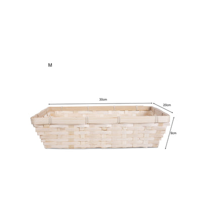 10 pcs Natural Bamboo Basket Gift Hampers Retail Display Home Organizer (Medium)
