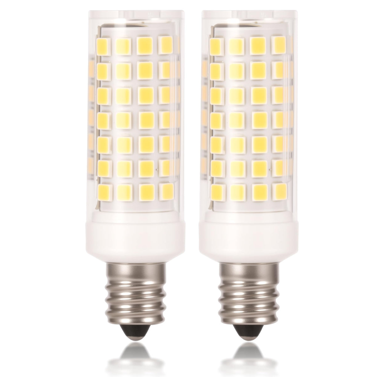 E12 LED Bulb Himalayan Salt Lamp 5W, Equivalent 50W Halogen, 500lm AC120V S6 C7 E12 Candelabra Base for Night Light Chandeliers Christmas Light Candle Lamp Dryer Bulbs, 2 Pack (3000K Warm White)