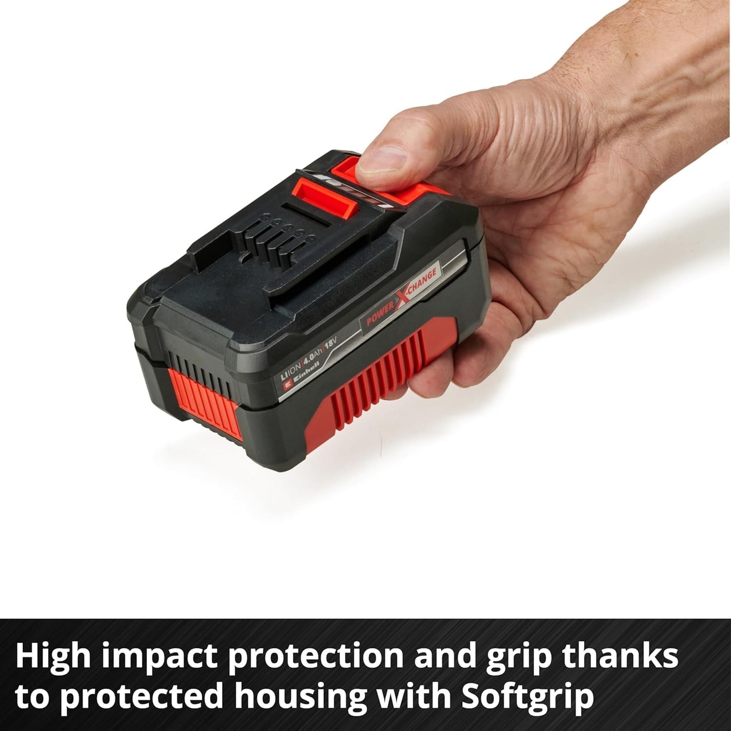 Einhell Power X-Change 18V, 4.0Ah Lithium-Ion Battery Twin Pack - 2 x 4,0Ah Batteries Universally Compatible With All Einhell PXC Power Tools And Garden Machines