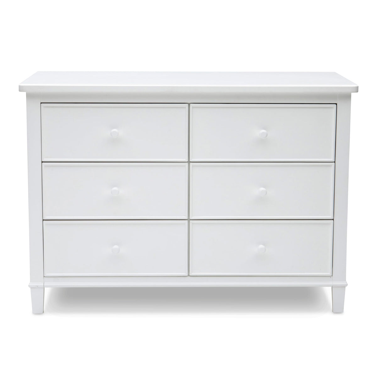 Delta Children Haven 6 Drawer Dresser with Interlocking Drawers - Greenguard Gold Certified, White