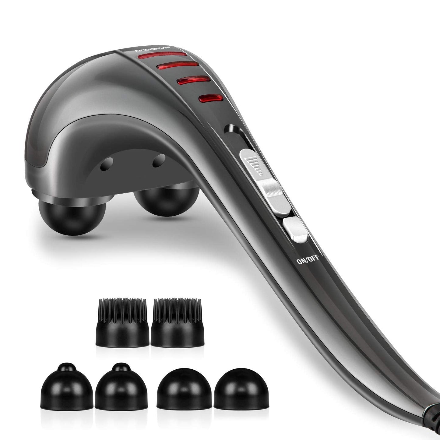 Hangsun Handheld Neck Back Massager for Pain Relief Deep Tissue, Electric Double Head Percussion Massage MG460 for Shoulder, Leg, Foot, Muscles, Full Body