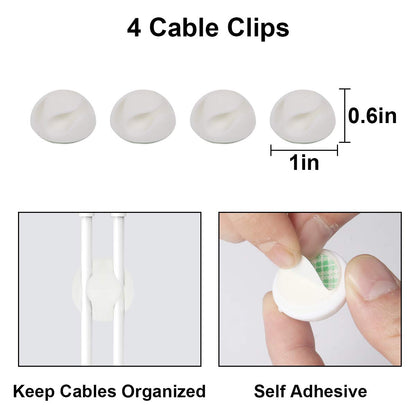 Cable Management Box - 3 Pack Cord Organizer Box for Desk - Large Medium Small Cable Box to Hide Power Strip & Wires - Pet-Safe Cord Hider for TV Computer Under Desk - White