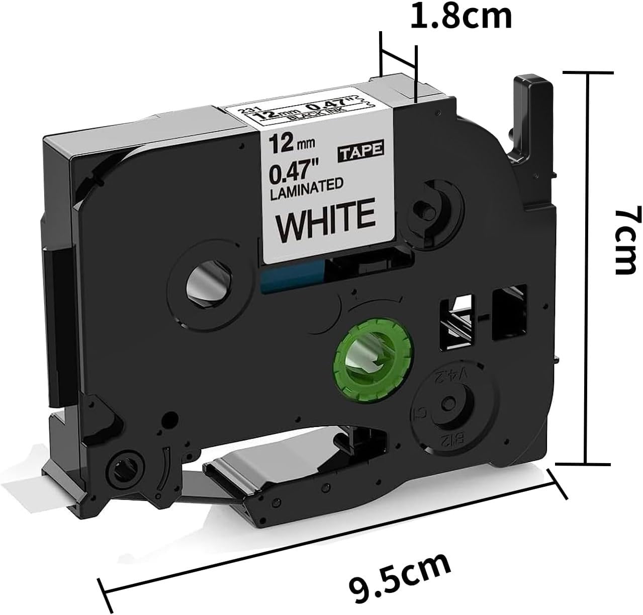 Upwinning Tze-231 Tz Tape 12 mm Compatible with Brother Label Tape 12mm for Brother Label Printer, Replace for P-Touch 12mm 0.47 Laminated for P Touch H110 E110 H100R H108 H101C H200 1000, 3-Pack