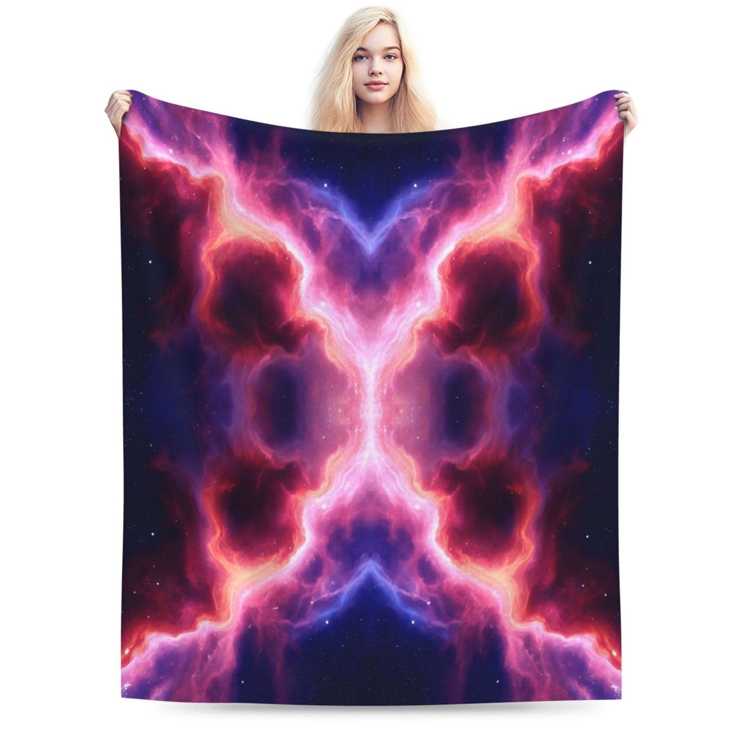 Perinsto Galaxy Throw Blanket Ultra Soft Warm All Season Decorative Fleece Blankets for Bed Chair Car Sofa Couch Bedroom 80"X60"