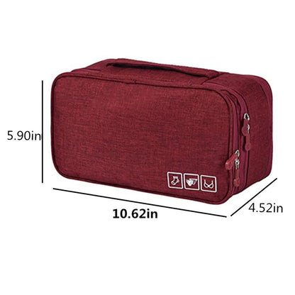 Portable Underwear Bra Storage Bag Waterproof Travel Organizers Multi-Layer Toiletry Packing Cube